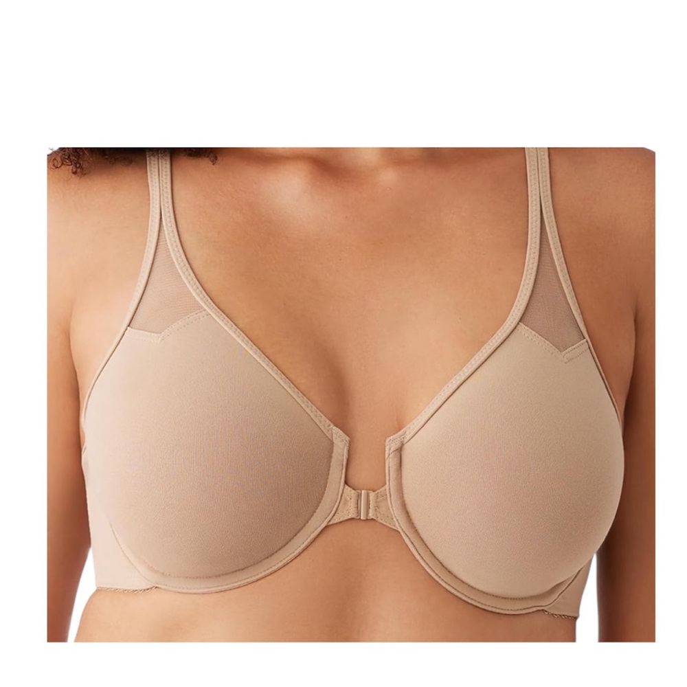 Wacoal 65124 Body by Wacoal Racerback Underwire Bra  Front Close 34B Beige New